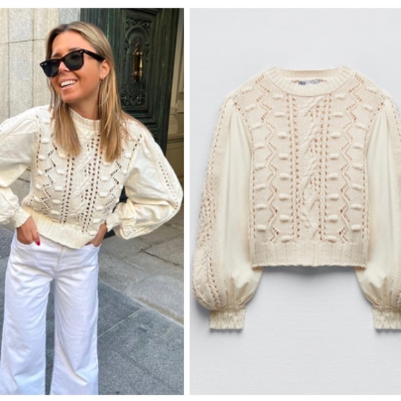 Zara Sweaters Zara Combination Knit Sweater Blogger Favorite Poshmark